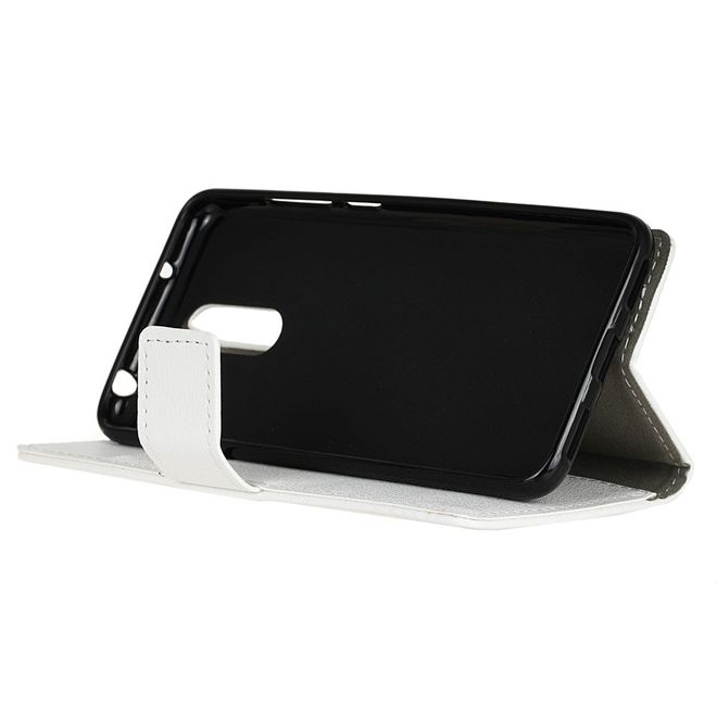 Nokia 3.1 Plus Handy Hülle - Classic III Leder Bookcover Series - weiss