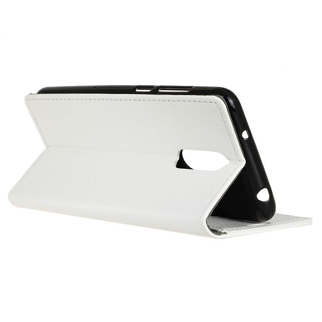 Nokia 3.1 Plus Handy Hülle - Classic III Leder Bookcover Series - weiss