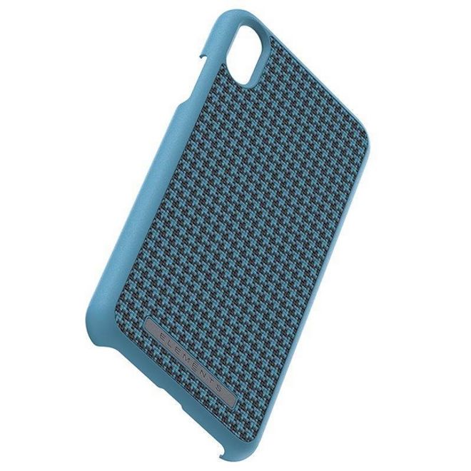 Nordic Elements - iPhone XS Max Hülle Idun Series - Premium Dänischer Stoff - blau