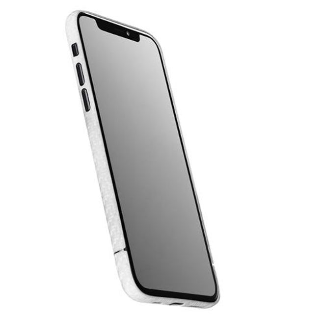 VIVERSIS - iPhone XS Max Handyhülle aus 100% Komposit Karbon - Made in Germany - weiss