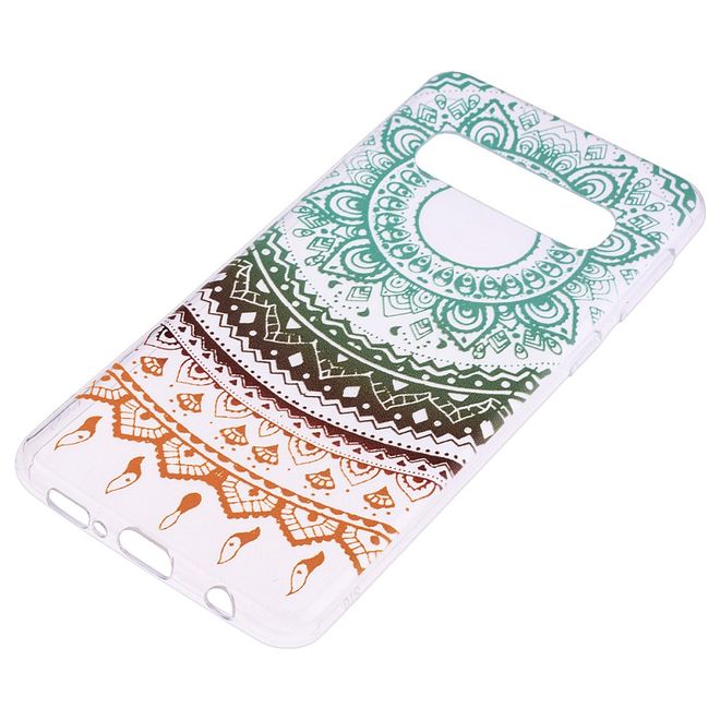 Samsung Galaxy S10 Plus Handyhülle - Softcase Image Plastik Series - farbiges Mandala