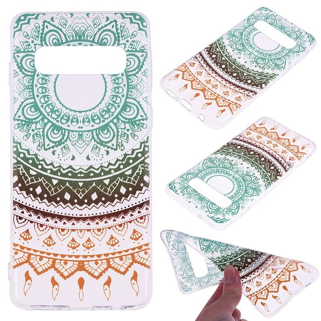 Samsung Galaxy S10 Plus Handyhülle - Softcase Image Plastik Series - farbiges Mandala