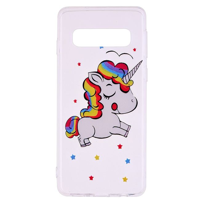 Samsung Galaxy S10 Plus Handyhülle - Softcase Image Plastik Series - süsses Einhorn