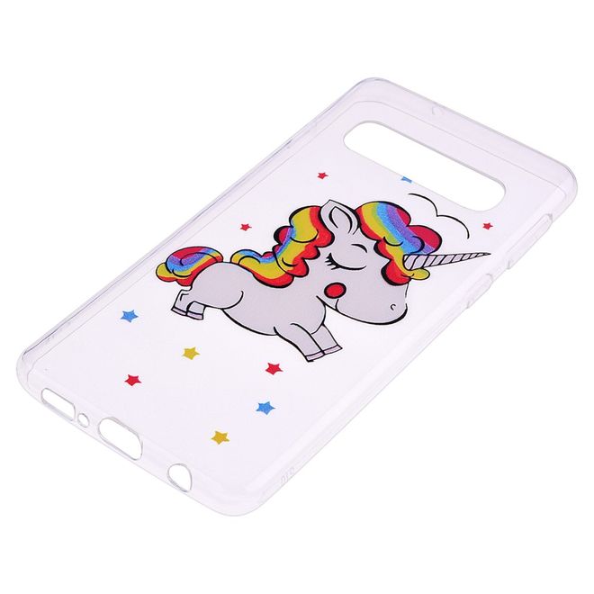 Samsung Galaxy S10 Plus Handyhülle - Softcase Image Plastik Series - süsses Einhorn