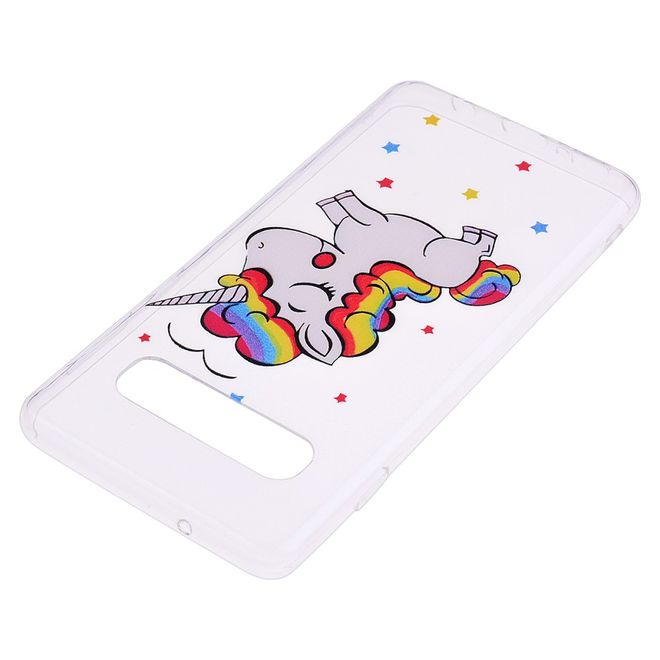 Samsung Galaxy S10 Plus Handyhülle - Softcase Image Plastik Series - süsses Einhorn