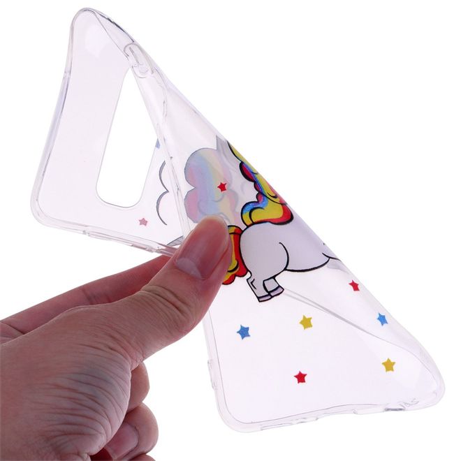 Samsung Galaxy S10 Plus Handyhülle - Softcase Image Plastik Series - süsses Einhorn