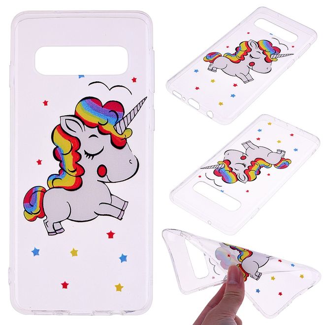 Samsung Galaxy S10 Plus Handyhülle - Softcase Image Plastik Series - süsses Einhorn