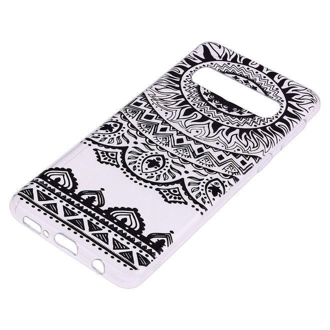 Samsung Galaxy S10 Plus Handyhülle - Softcase Image Plastik Series - schwarzes Muster