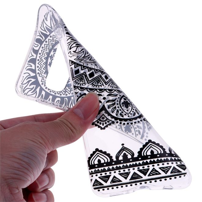 Samsung Galaxy S10 Plus Handyhülle - Softcase Image Plastik Series - schwarzes Muster