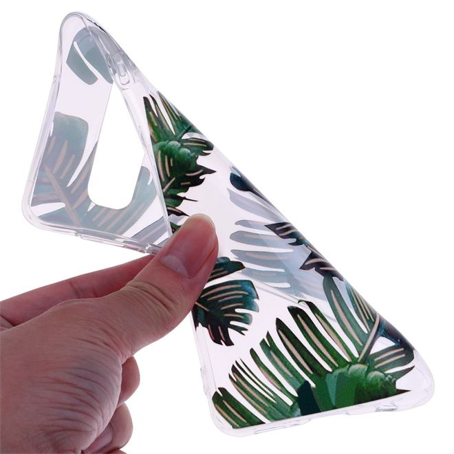 Samsung Galaxy S10e Handyhülle - Softcase Image Plastik Series - grüne Blätter