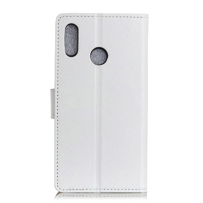 Huawei Honor 10 Lite/P Smart (2019) Handy Hülle - Classic II Leder Bookcover Series - weiss