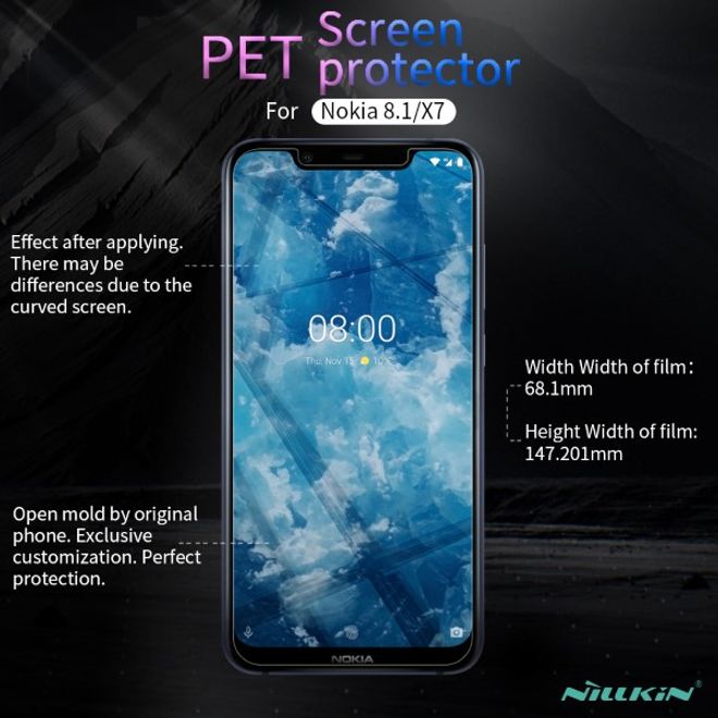 Nillkin - Nokia 8.1 Schutzfolie - Super Clear Whole Set Series