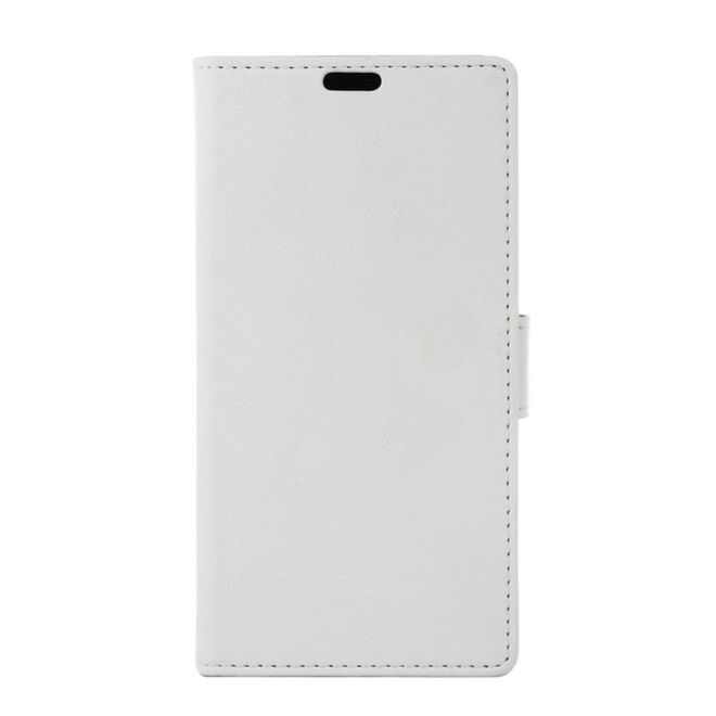 Wiko Sunny 3 Mini Handy Hülle - Classic III Leder Bookcover Series - weiss