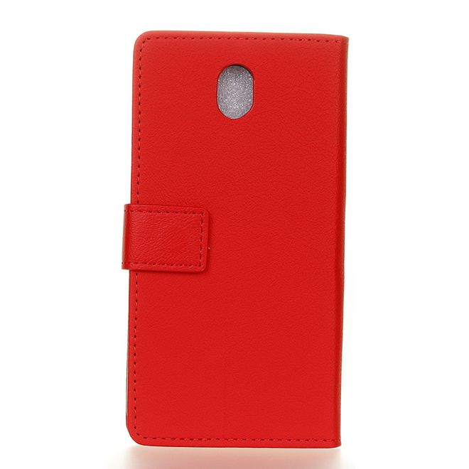 Wiko Sunny 3 Mini Handy Hülle - Classic III Leder Bookcover Series - rot