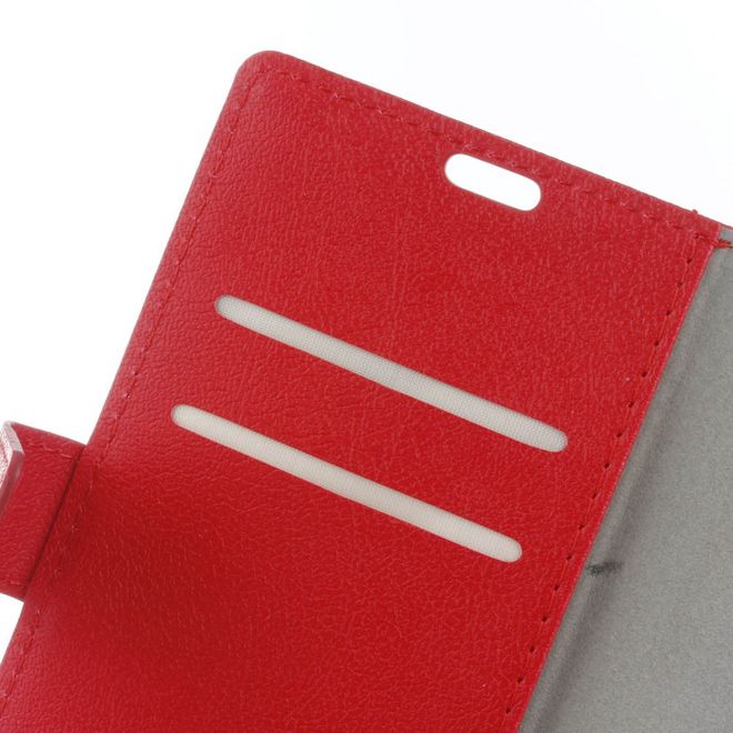 Wiko Sunny 3 Mini Handy Hülle - Classic III Leder Bookcover Series - rot