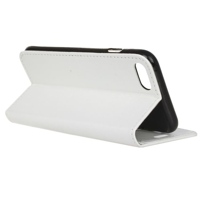 Wiko Sunny 3 Handyhülle - Crazy Horse Leder Bookcover Series - weiss