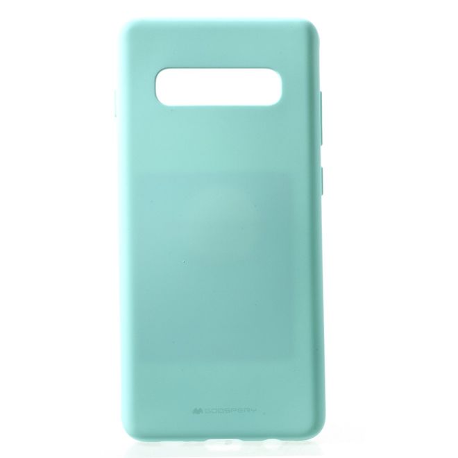 Goospery - Samsung Galaxy S10 Plus Handy Cover - TPU Soft Case - SF Jelly Series - mint