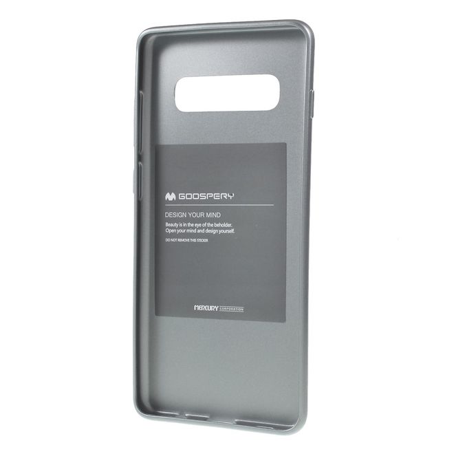 Goospery - Samsung Galaxy S10 Plus Handy Hülle - TPU Soft Case - i Jelly Metal Series - grau