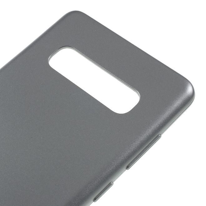 Goospery - Samsung Galaxy S10 Plus Handy Hülle - TPU Soft Case - i Jelly Metal Series - grau