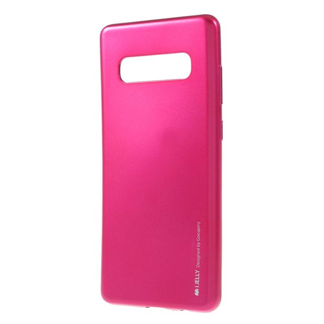 Goospery - Samsung Galaxy S10 Plus Handy Hülle - TPU Soft Case - i Jelly Metal Series - pink