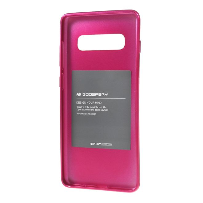 Goospery - Samsung Galaxy S10 Plus Handy Hülle - TPU Soft Case - i Jelly Metal Series - pink