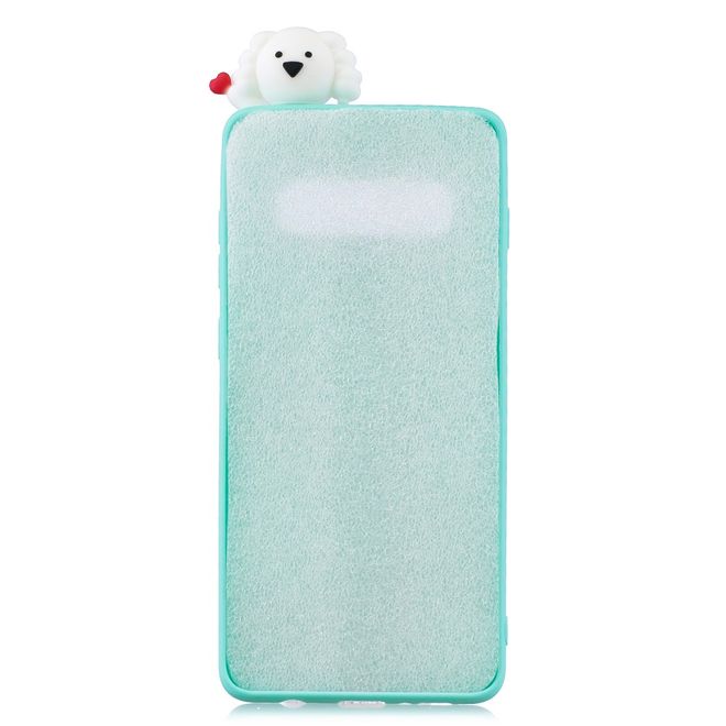 Samsung Galaxy S10 Plus Hülle - Softcase aus TPU mit Figürchen - weisse Wolken