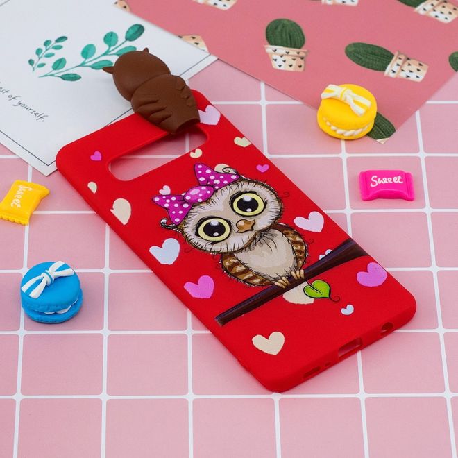 Samsung Galaxy S10 Plus Hülle - Softcase aus TPU mit Figürchen - Weibliche Eule