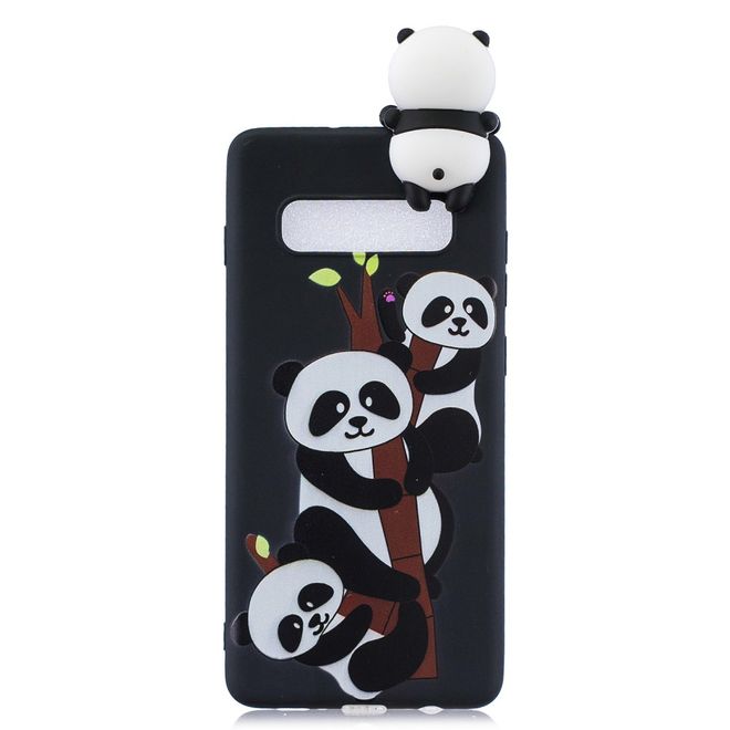 Samsung Galaxy S10 Plus Hülle - Softcase aus TPU mit Figürchen - süsse Pandas