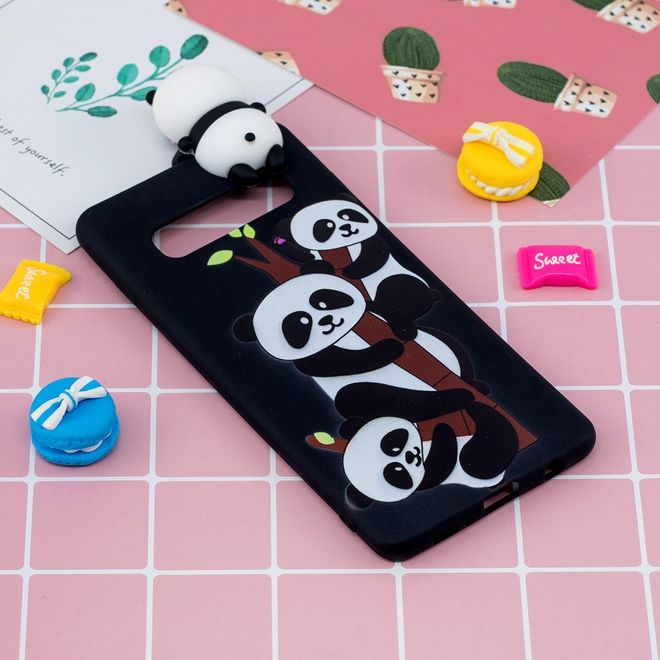 Samsung Galaxy S10 Plus Hülle - Softcase aus TPU mit Figürchen - süsse Pandas