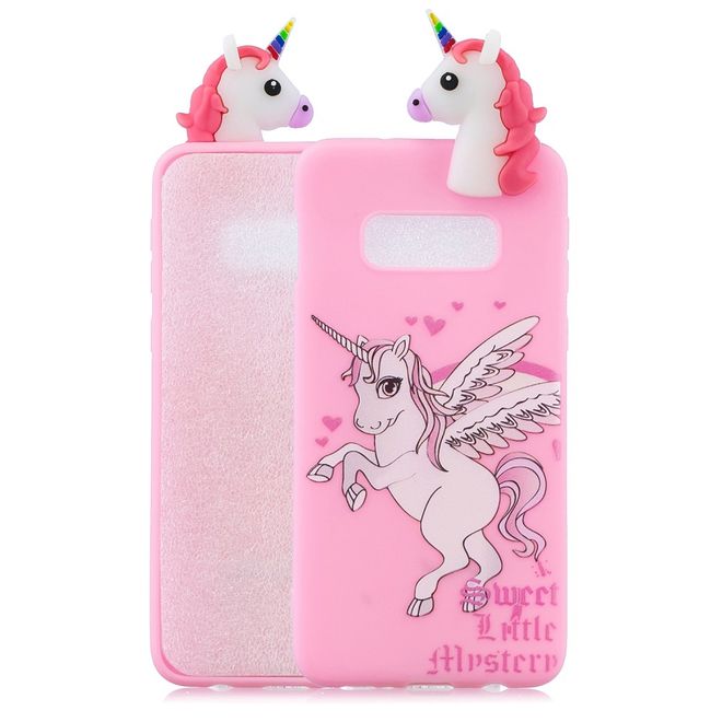 Samsung Galaxy S10e Hülle - Softcase aus TPU mit Figürchen - Einhorn