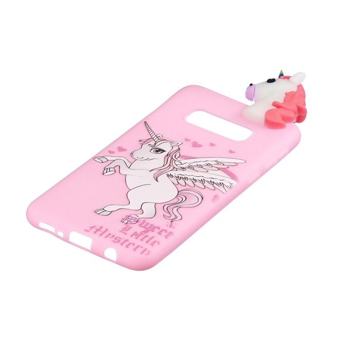 Samsung Galaxy S10e Hülle - Softcase aus TPU mit Figürchen - Einhorn