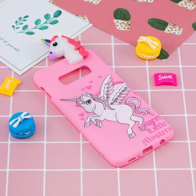 Samsung Galaxy S10e Hülle - Softcase aus TPU mit Figürchen - Einhorn