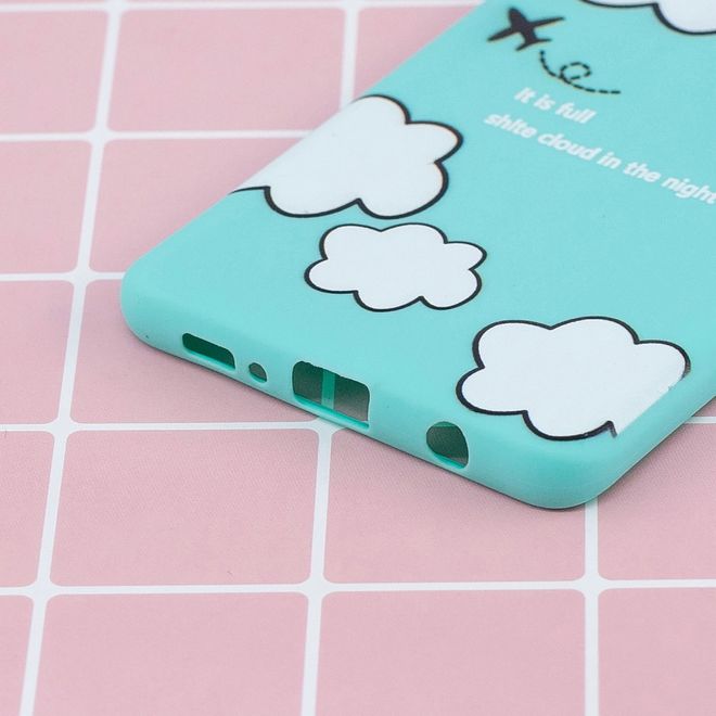 Samsung Galaxy S10 Hülle - Softcase aus TPU mit Figürchen - weisse Wolken