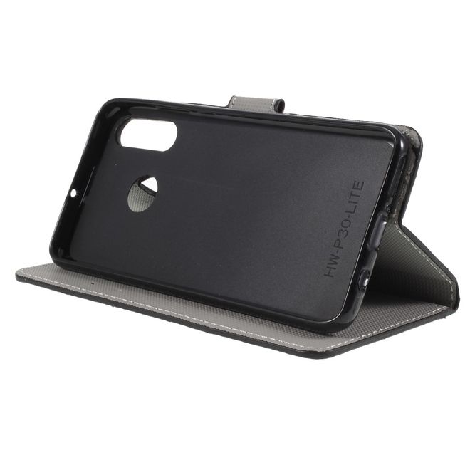 Huawei P30 Lite / P30 Lite New Edition Handy Hülle - Leder Bookcover Image Series - Retro USA Flagge