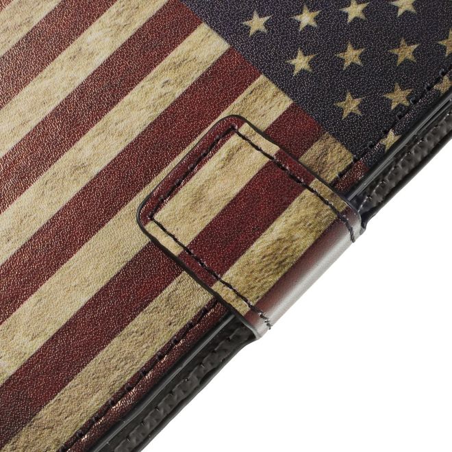 Huawei P30 Lite / P30 Lite New Edition Handy Hülle - Leder Bookcover Image Series - Retro USA Flagge