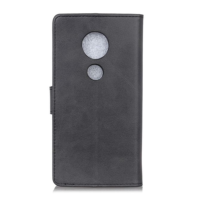 Motorola Moto G7 Play Handy Hülle - Classic IV Leder Bookcover Series - schwarz