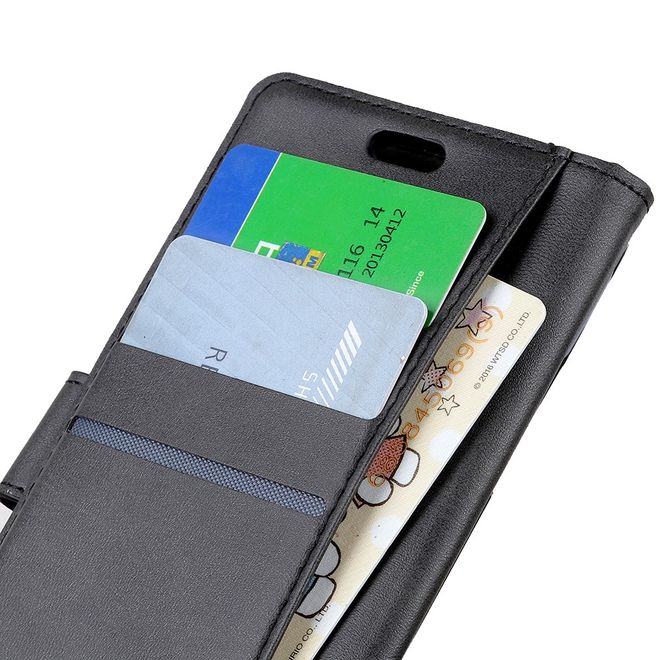 Motorola Moto G7 Play Handy Hülle - Classic IV Leder Bookcover Series - schwarz