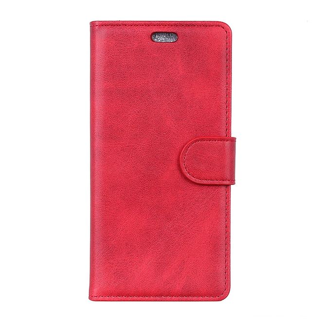 Motorola Moto G7 Play Handy Hülle - Classic IV Leder Bookcover Series - rot