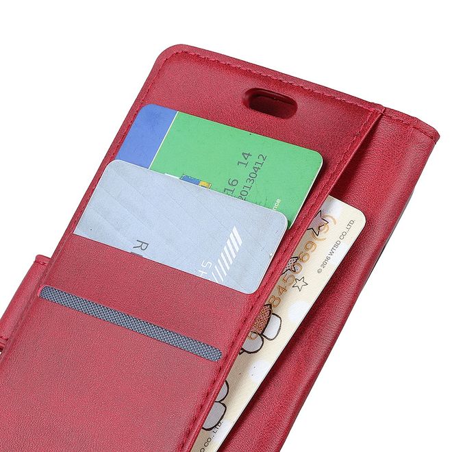 Motorola Moto G7 Play Handy Hülle - Classic IV Leder Bookcover Series - rot