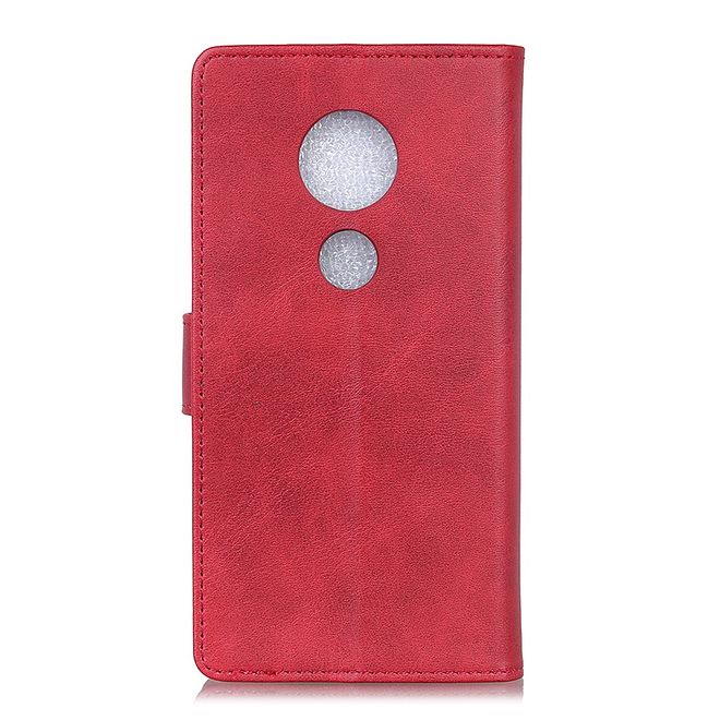 Motorola Moto G7 Play Handy Hülle - Classic IV Leder Bookcover Series - rot