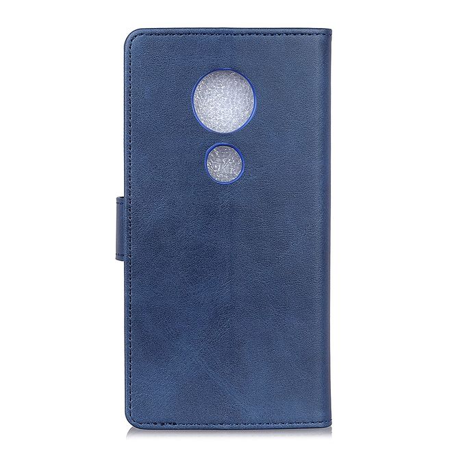 Motorola Moto G7 Play Handy Hülle - Classic IV Leder Bookcover Series - blau