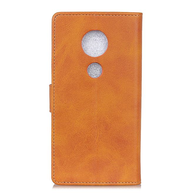 Motorola Moto G7 Play Handy Hülle - Classic IV Leder Bookcover Series - braun
