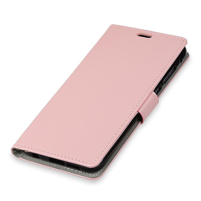Motorola Moto G7 Power Handyhülle - Crazy Horse Leder Bookcover Series - pink