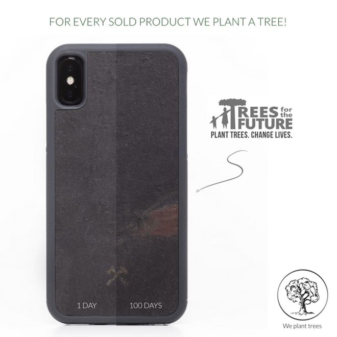 WOODCESSORIES - iPhone XS Max Hülle - Stone Series - Volcano Black