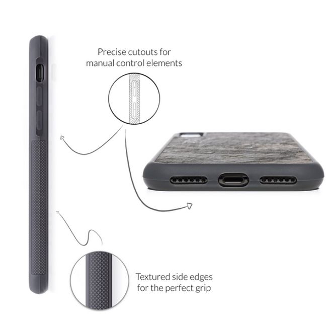 WOODCESSORIES - iPhone XS Max Hülle - Stone Series - Volcano Black