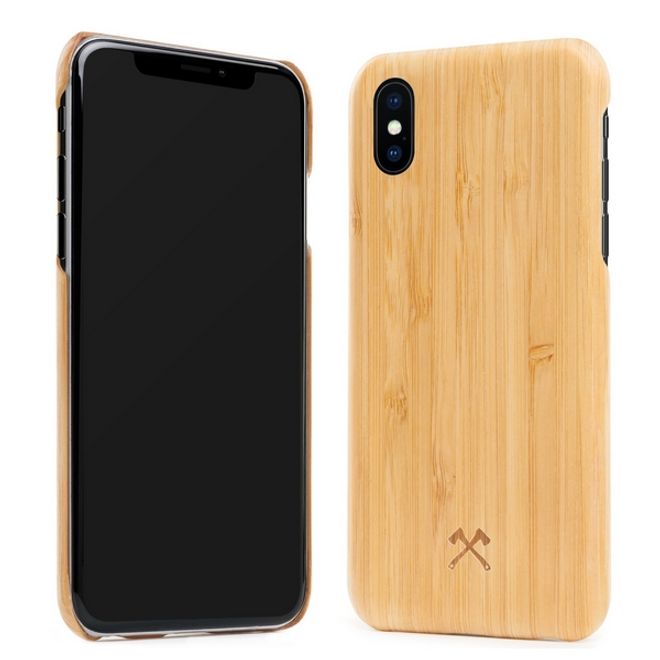 WOODCESSORIES - iPhone XS Max Hülle - Echtholz Slim Series - Bambus