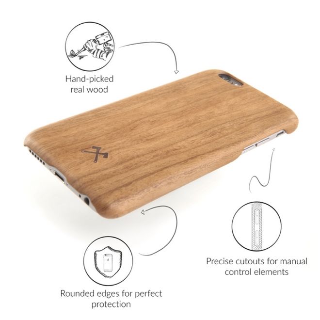 WOODCESSORIES - iPhone XS Max Hülle - Echtholz Slim Series - Kirsche