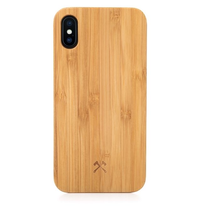 WOODCESSORIES - iPhone XS Max Handyhülle - Echtholz Backcover - EcoCase Camille - Bambus/Schwarz