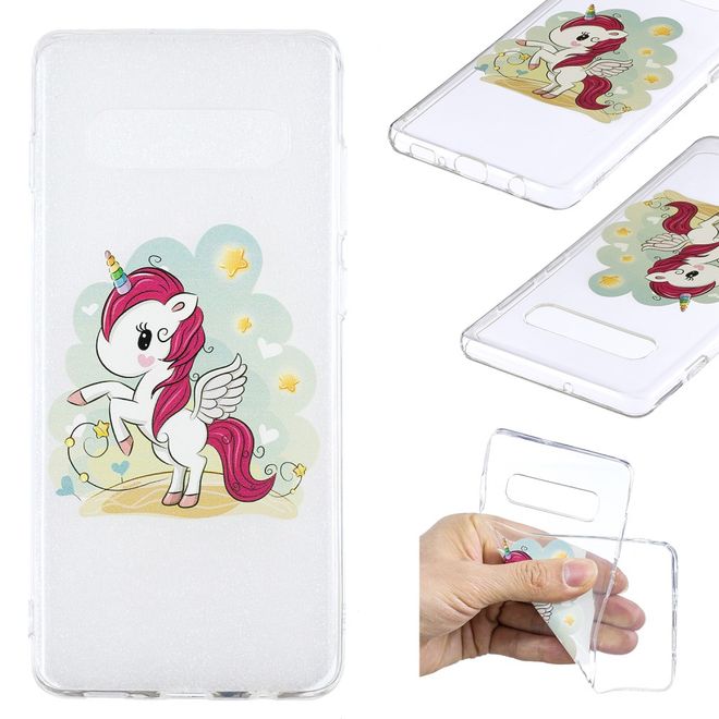 Samsung Galaxy S10 Plus Handyhülle - Softcase Image Plastik Series - Einhorn
