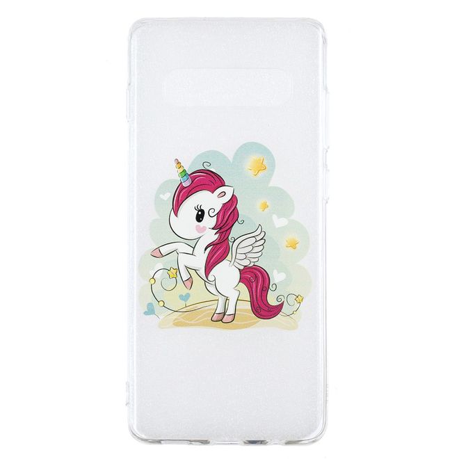 Samsung Galaxy S10 Plus Handyhülle - Softcase Image Plastik Series - Einhorn